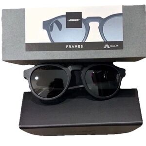 Bose Frames Rondo Matte Black Round AR Frames Sunglasses